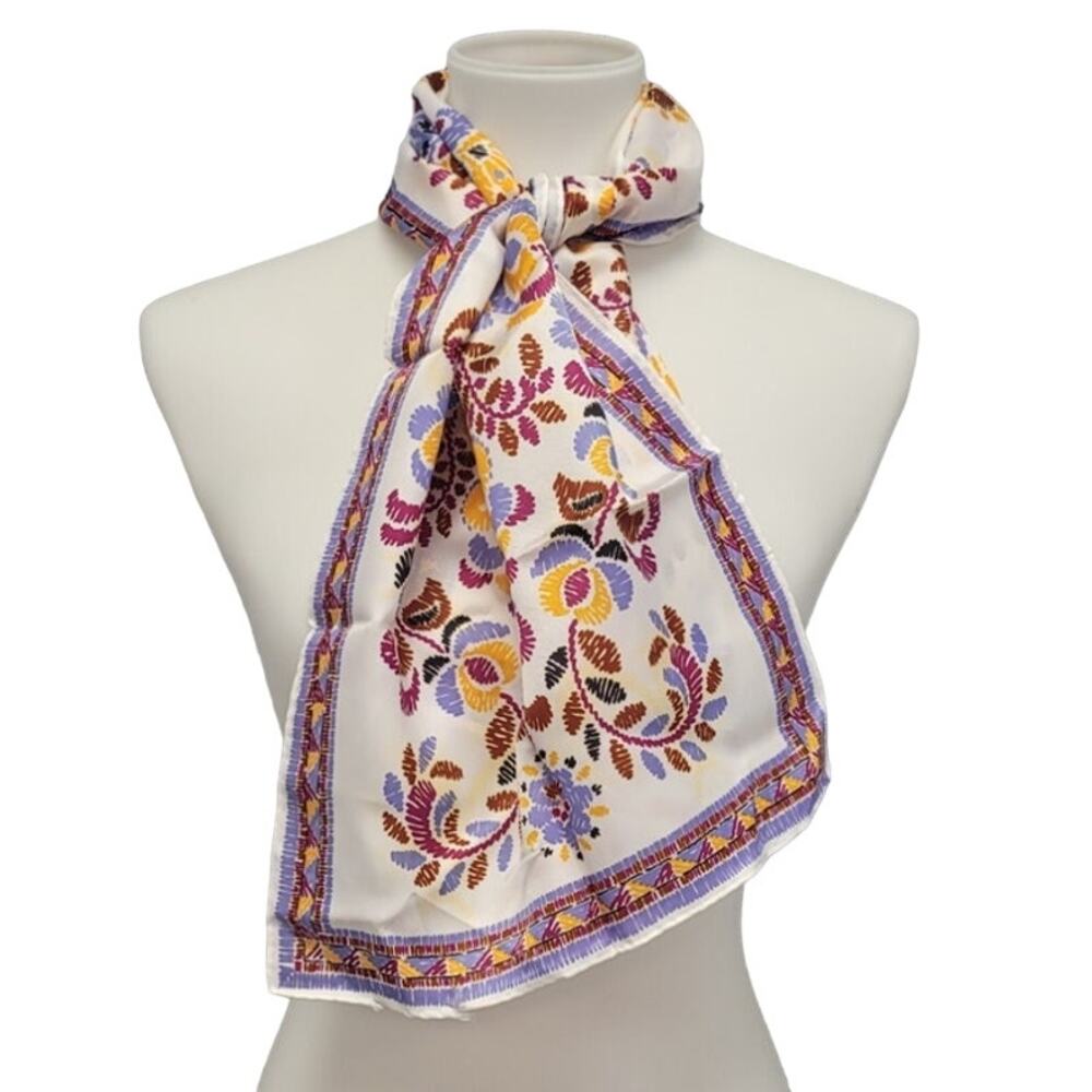 Vintage Floral Scroll Rectangular Abstract Art Ac… - image 1